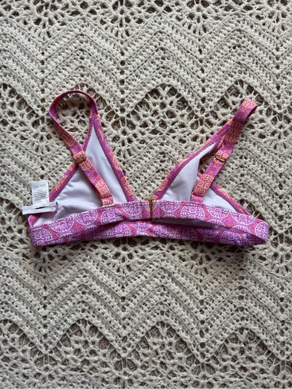 NWT Cabana Life Pink & Purple Girls' Long-Sleeve Rashguard Three-Piece Bikini